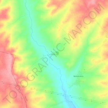 Ataköy topographic map, elevation, terrain