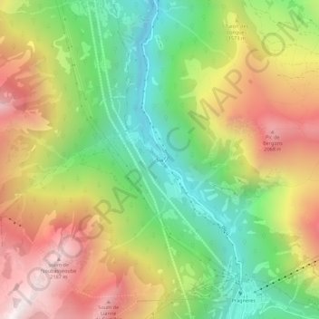 Sia topographic map, elevation, terrain
