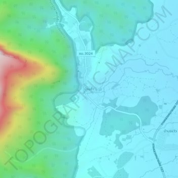 Ban Tham topographic map, elevation, terrain