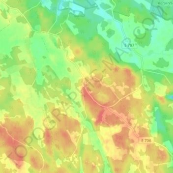 Högmo topographic map, elevation, terrain