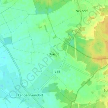 Drasdo topographic map, elevation, terrain