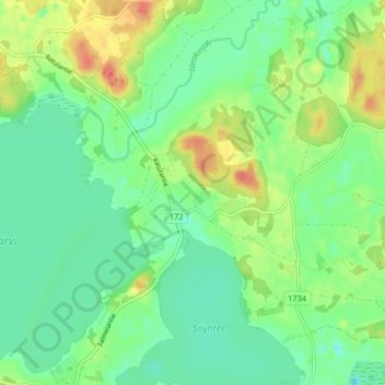 Ratula topographic map, elevation, terrain
