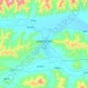 日喀则市 topographic map, elevation, terrain