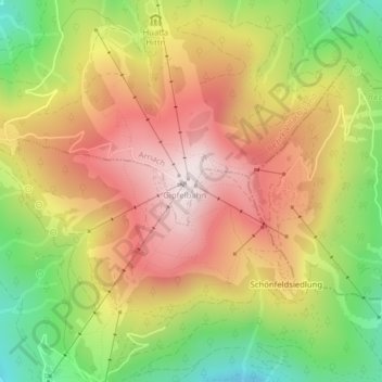 Gerlitzen topographic map, elevation, terrain