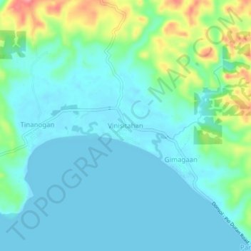 Vinisitahan topographic map, elevation, terrain