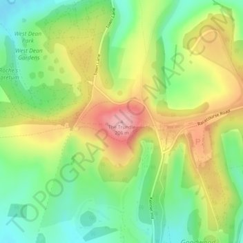 The Trundle topographic map, elevation, terrain