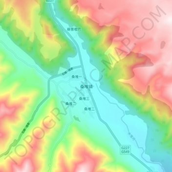 Sumdü topographic map, elevation, terrain