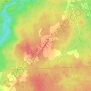 Dufourville topographic map, elevation, terrain
