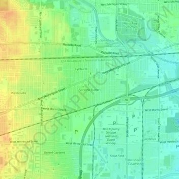 Fairview Station topographic map, elevation, terrain
