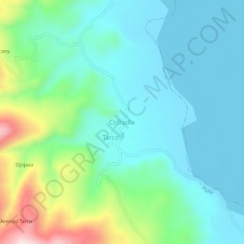 Cofradia topographic map, elevation, terrain