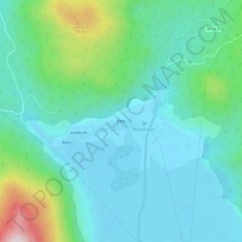Race topographic map, elevation, terrain
