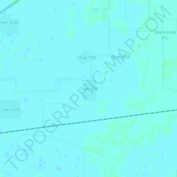 Chak 9EB topographic map, elevation, terrain