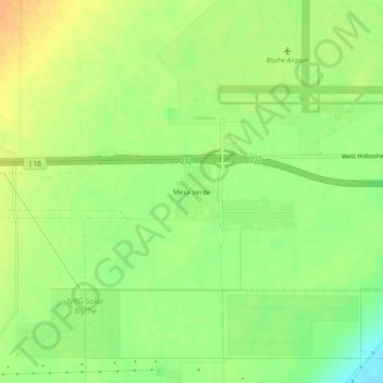 Mesa Verde topographic map, elevation, terrain