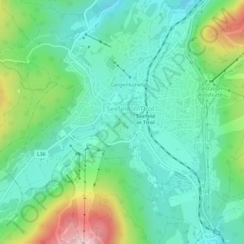 Pfarrhügel topographic map, elevation, terrain