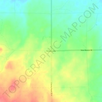 Fence Lake topographic map, elevation, terrain