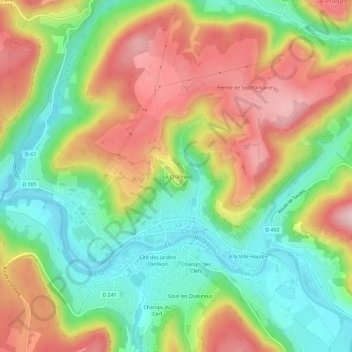 Le Château topographic map, elevation, terrain