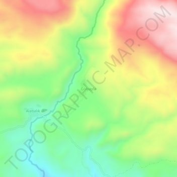 Gölyayla topographic map, elevation, terrain