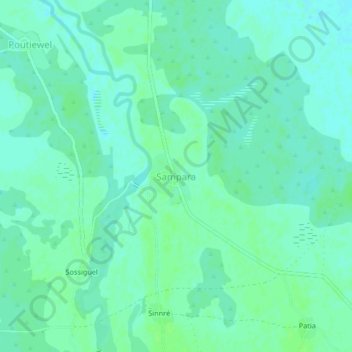 Sampara topographic map, elevation, terrain