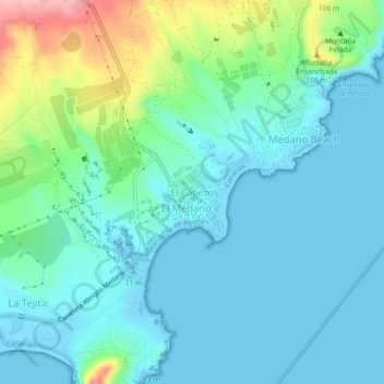 El Cabezo topographic map, elevation, terrain