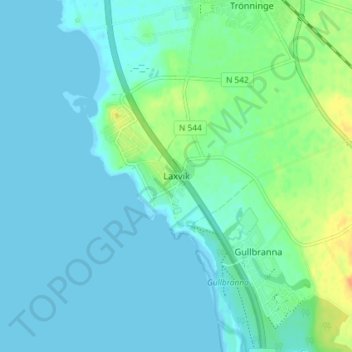 Laxvik topographic map, elevation, terrain