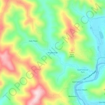 Monte Rosa topographic map, elevation, terrain