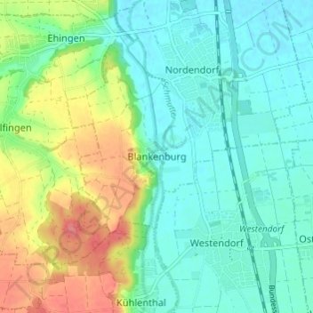 Blankenburg topographic map, elevation, terrain