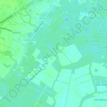 Santa Teresa 2nd topographic map, elevation, terrain