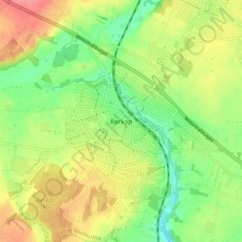 Børkop topographic map, elevation, terrain