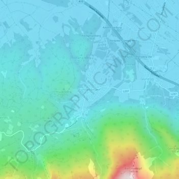 Fürstenbrunn topographic map, elevation, terrain