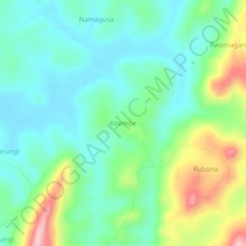 Kitembe topographic map, elevation, terrain