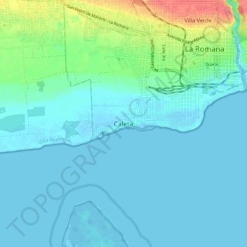 Caleta topographic map, elevation, terrain
