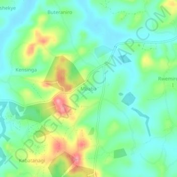 Mbaba topographic map, elevation, terrain