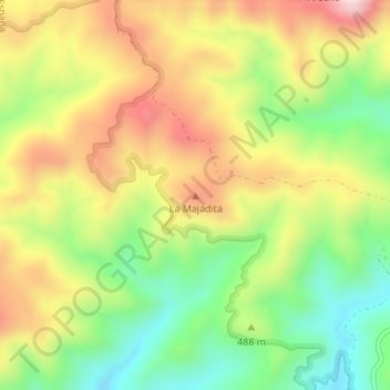 La Majadita topographic map, elevation, terrain