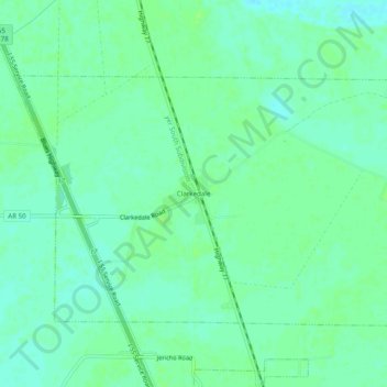 Clarkedale topographic map, elevation, terrain