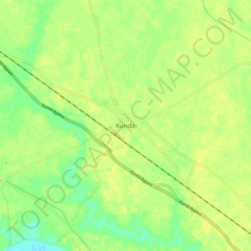 Kunda topographic map, elevation, terrain