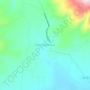 PIEDRA HERRADA topographic map, elevation, terrain
