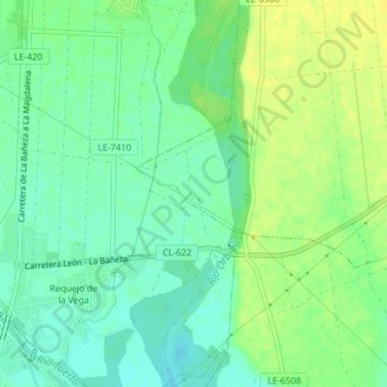 Borgada topographic map, elevation, terrain