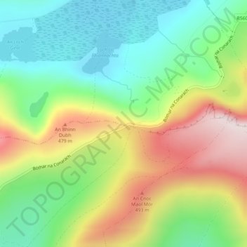 Conor Pass topographic map, elevation, terrain