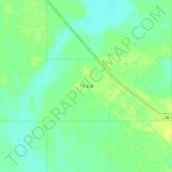 Prince topographic map, elevation, terrain