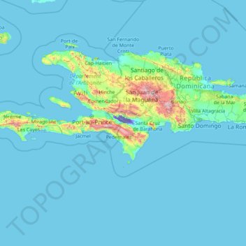 Independencia topographic map, elevation, terrain