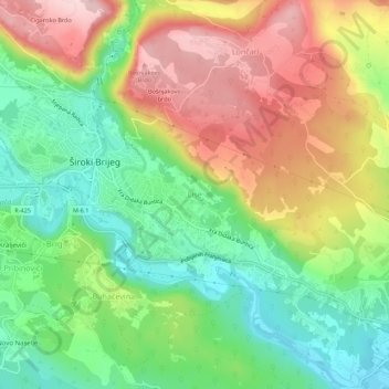 Lise topographic map, elevation, terrain