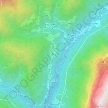Tocol topographic map, elevation, terrain