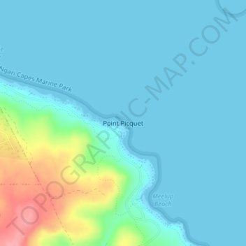 Point Picquet topographic map, elevation, terrain
