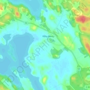 Råby topographic map, elevation, terrain
