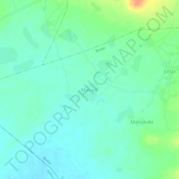 Makadi topographic map, elevation, terrain