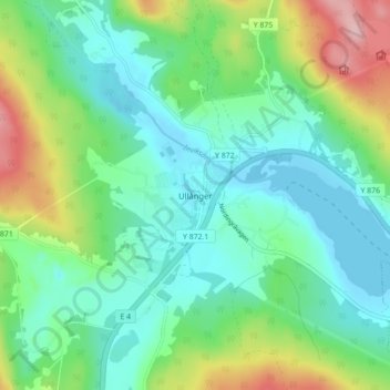 Ullånger topographic map, elevation, terrain