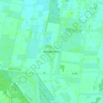 Klostermoor topographic map, elevation, terrain