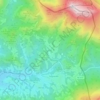 Kaule topographic map, elevation, terrain