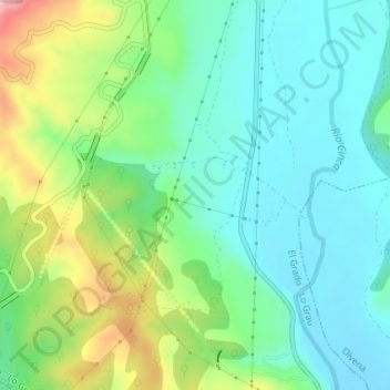 Saltas topographic map, elevation, terrain