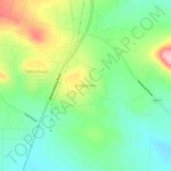 Walkerville topographic map, elevation, terrain